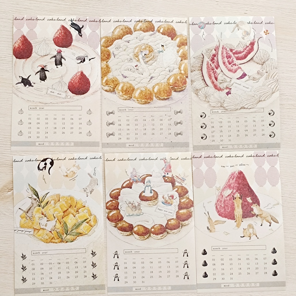 竹工凡花．Cake Land M6手帳小曆