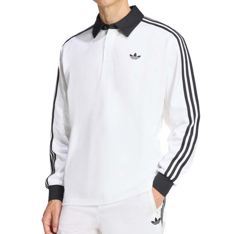 ADIDAS 休閒 長袖 POLO 衫 白色 KE3575 [國內代購]