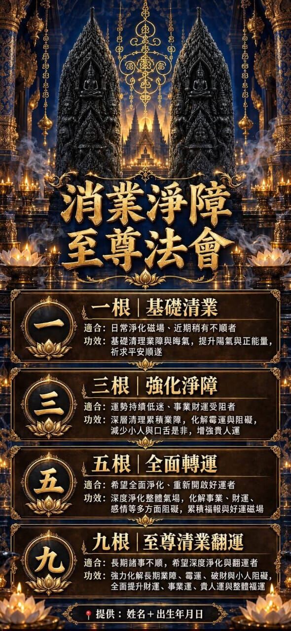 消業淨障・至尊法會 10/8