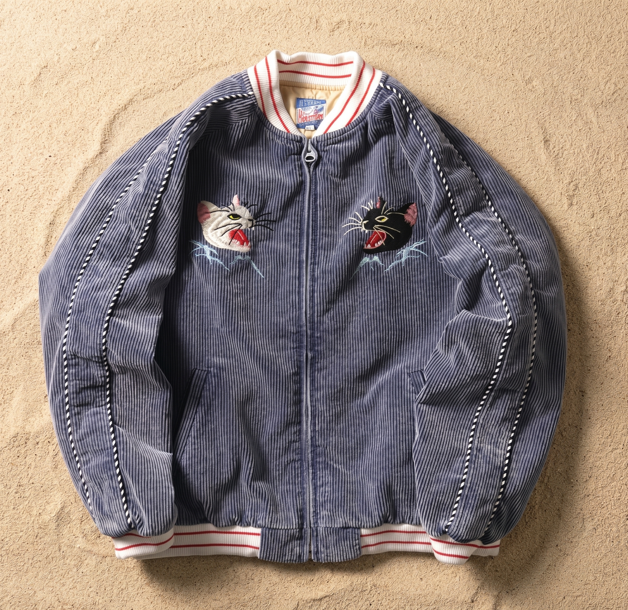 HOUSTON WASED CORDUROY SOUVENIR JACKET / Navy