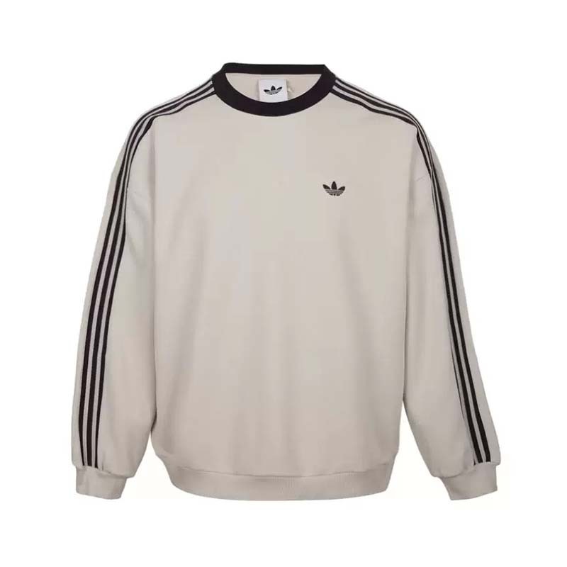 ADIDAS OVSZ 男款 圓領衛衣 長袖 米色 LK5478 [國內代購]