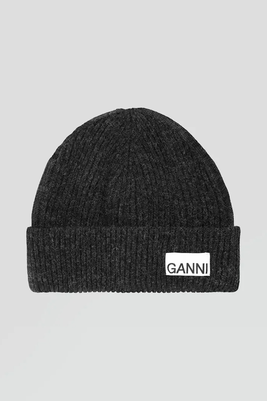 GANNI｜LIGHT BEANIE LOGO針織毛線帽