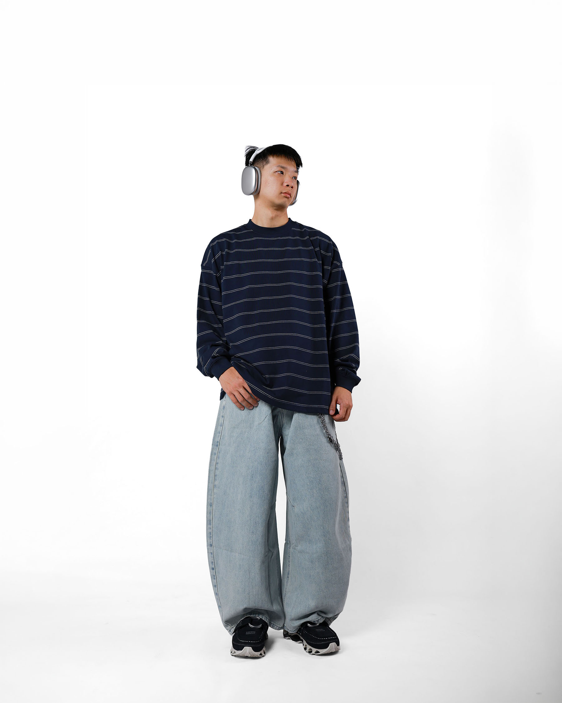 復古細條紋薄長袖 Retro Stripe Tee LT-014
