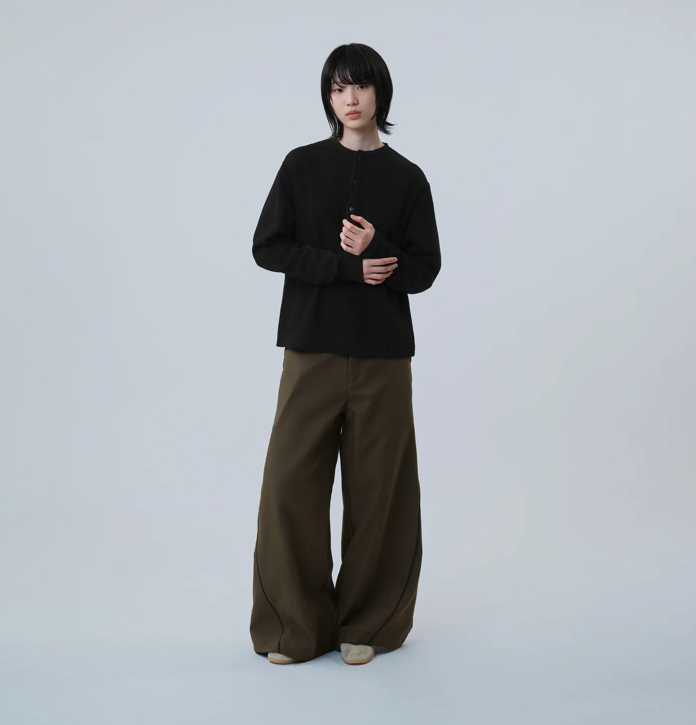 MELSIGN｜Outline Piped Pants (Brown)