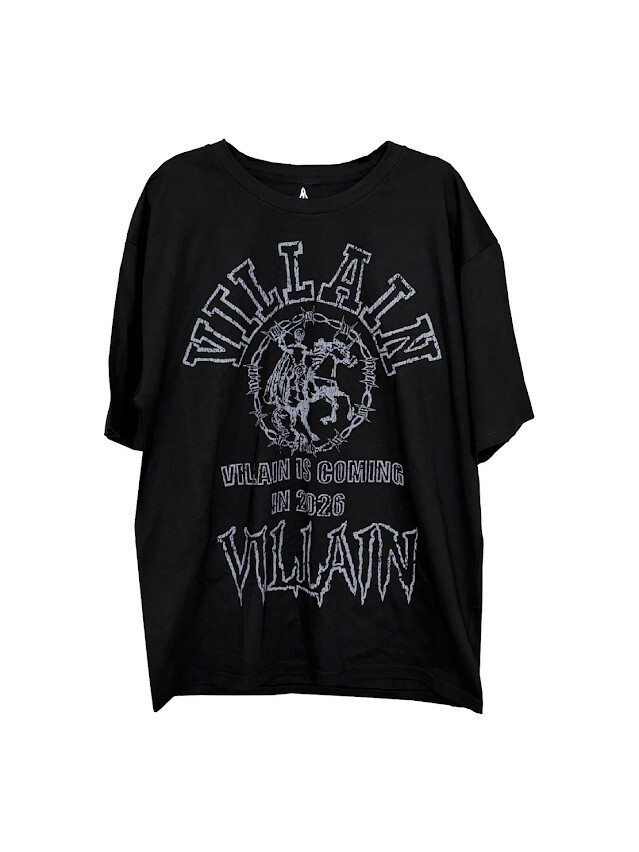 VILLAIN oversized short-sleeved T-shirt (black)