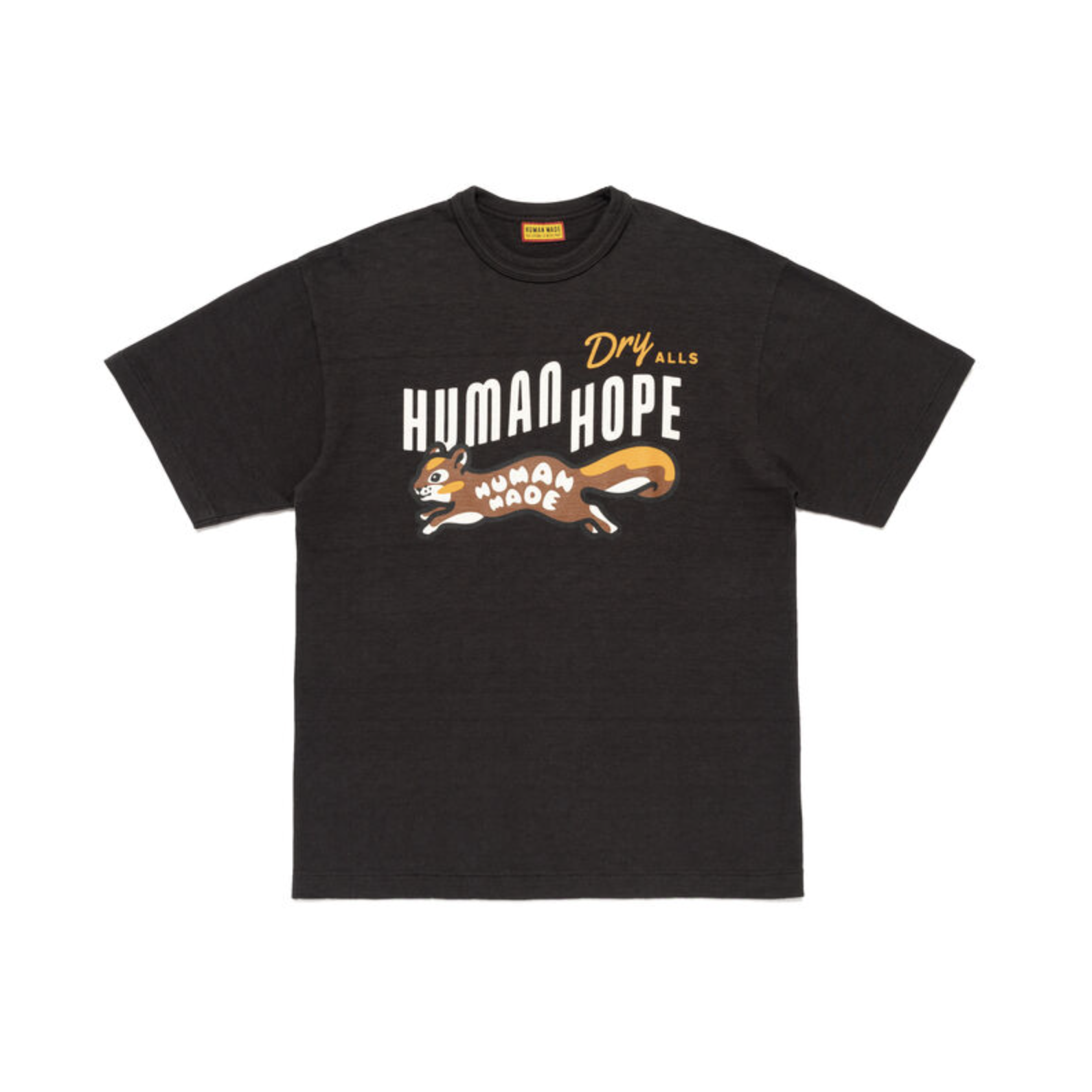 HUMAN MADE HOPE GRAPHIC T-SHIRT 松鼠 短Ｔ黑色/白色-XX31TE001