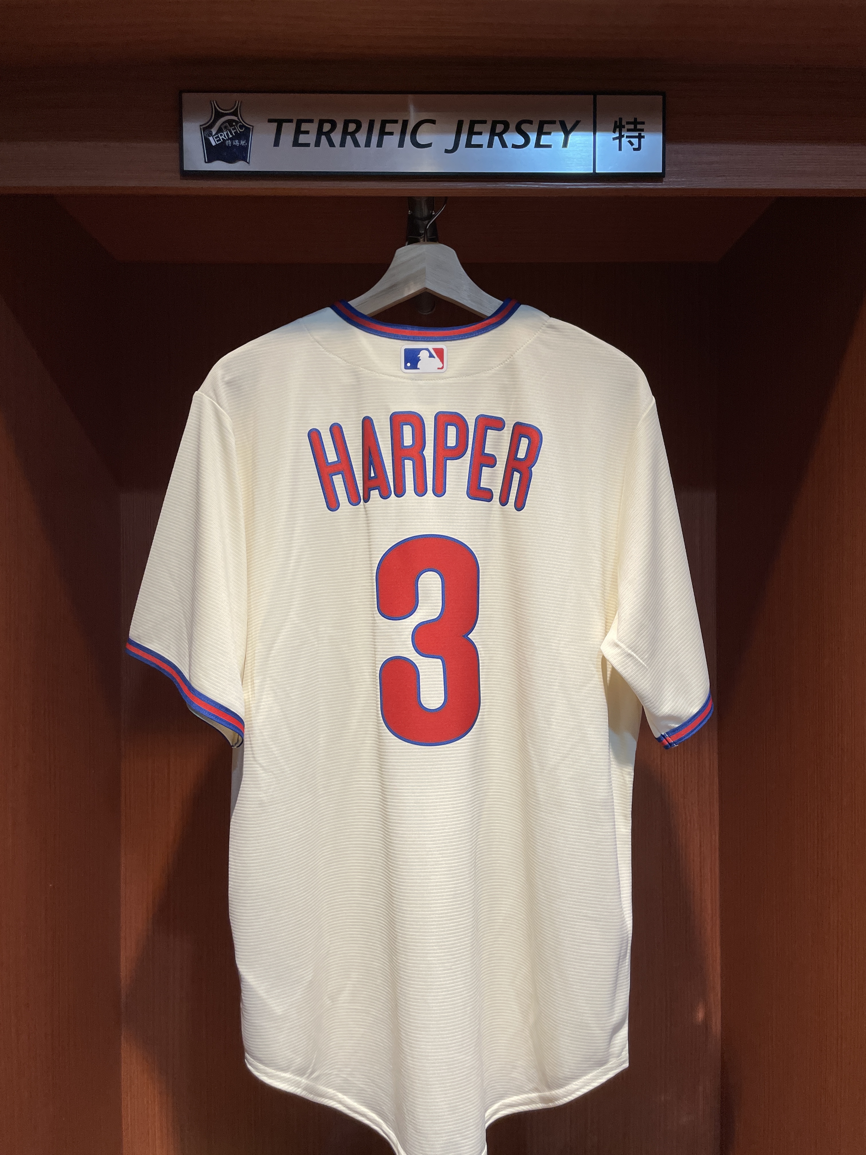MLB球衣 Bryce Harper 費城費城人米白 奶油白 Alternate Nike Replica Player Name Jersey 球迷版 熱轉印 全新