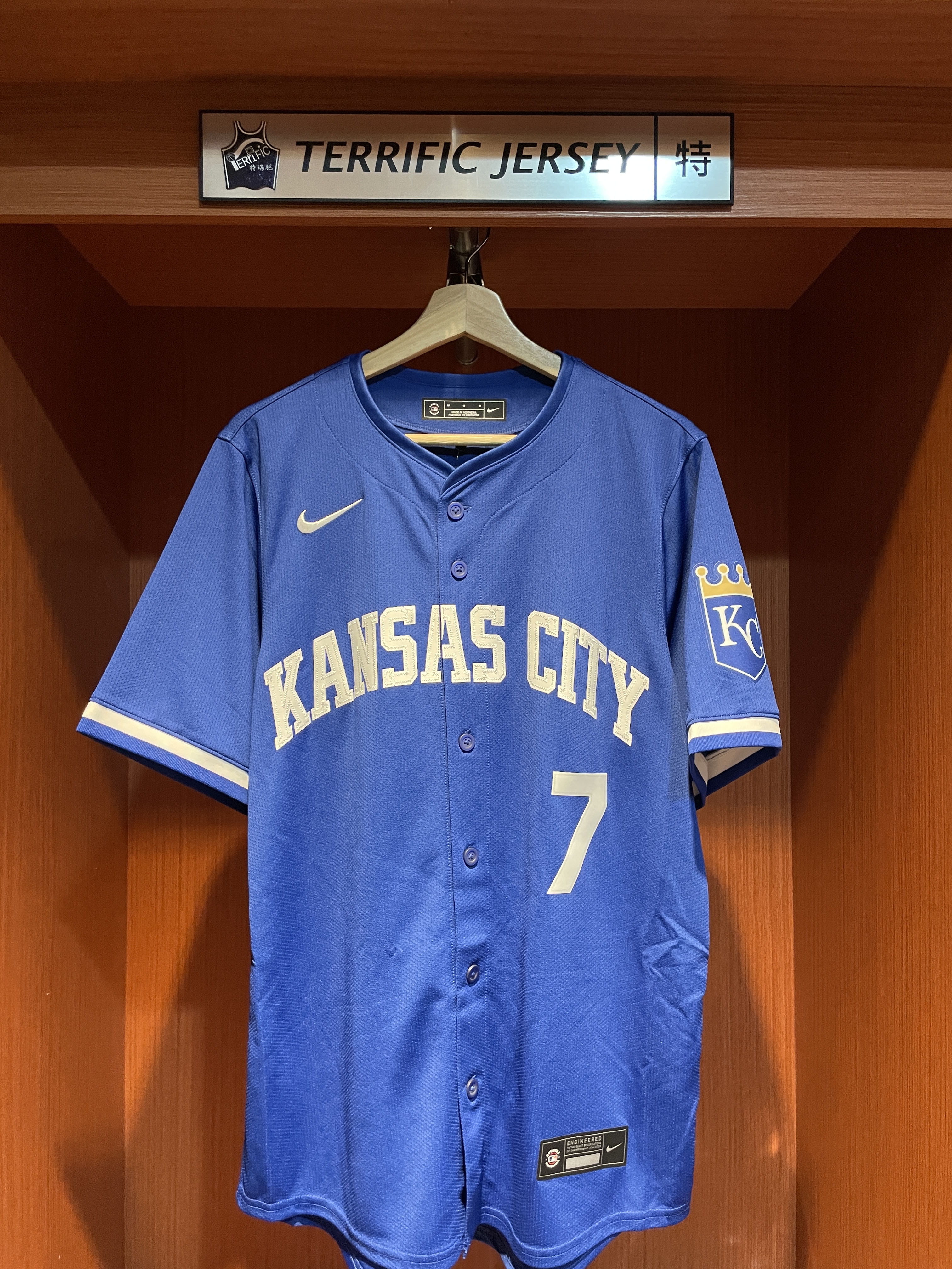 MLB球衣 Bobby Witt Jr. 堪薩斯市皇家藍 Alternate 2 Nike Limited Player Name Jersey 球迷版 熱轉印 全新