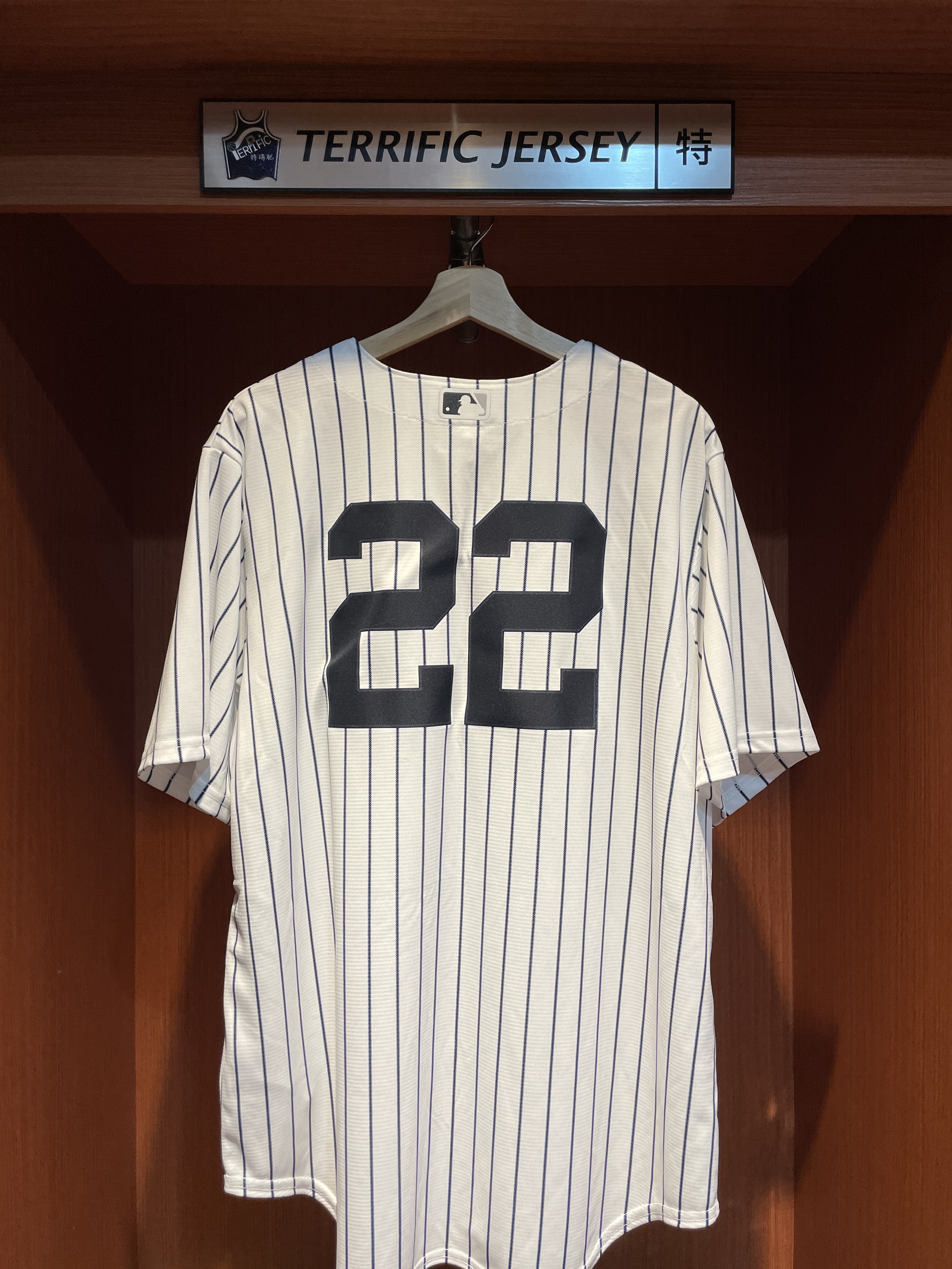 MLB球衣 Ben Rice 紐約洋基白條紋 Home Nike Replica Player Name Jersey 球迷版 熱轉印 全新