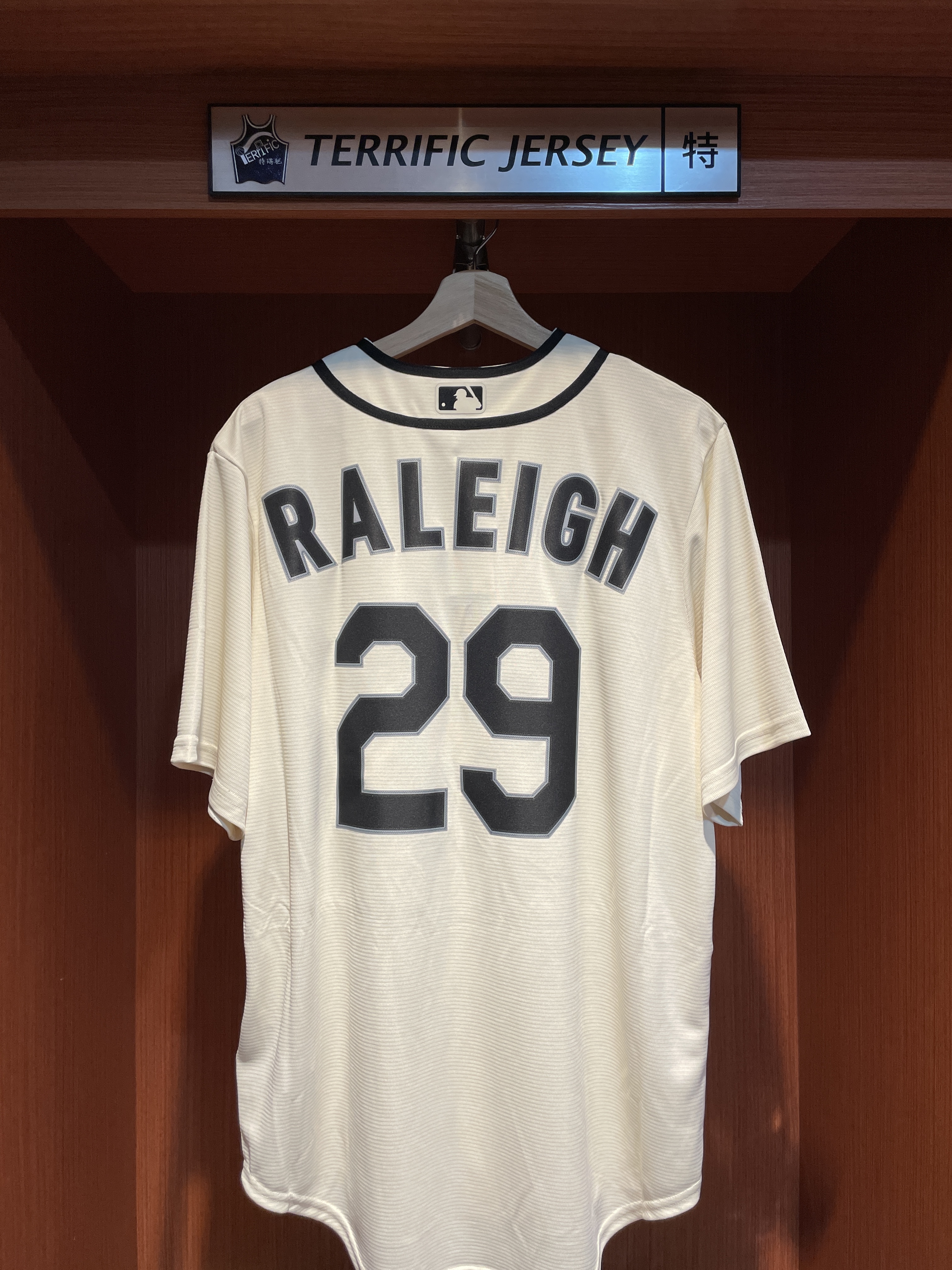MLB球衣 Cal Raleigh 西雅圖水手奶油白 Alternate Nike Replica Player Name Jersey 球迷版 熱轉印 全新