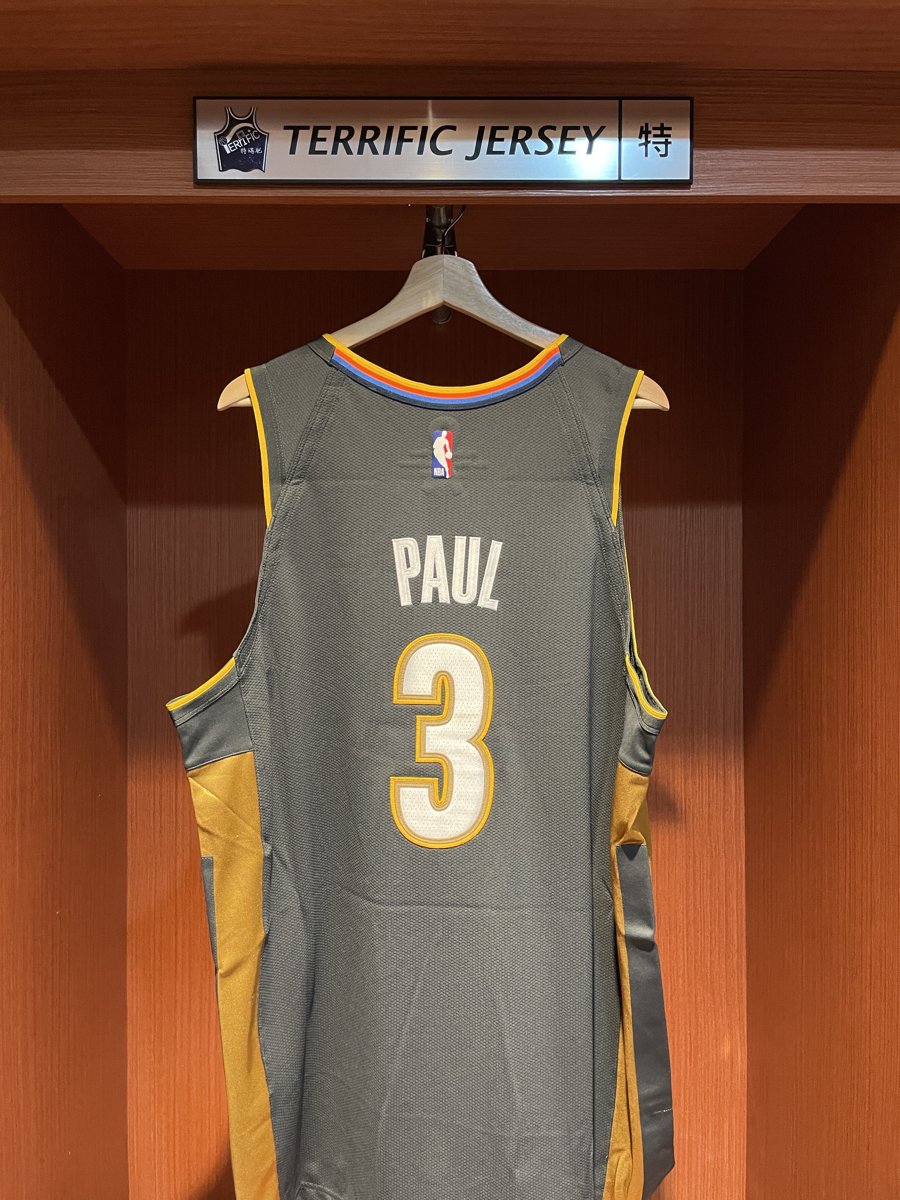 NBA球衣 Chris Paul 奧克蘭荷馬雷霆城市 City Nike Authentic 球員版 電繡 含贊助商標 全新