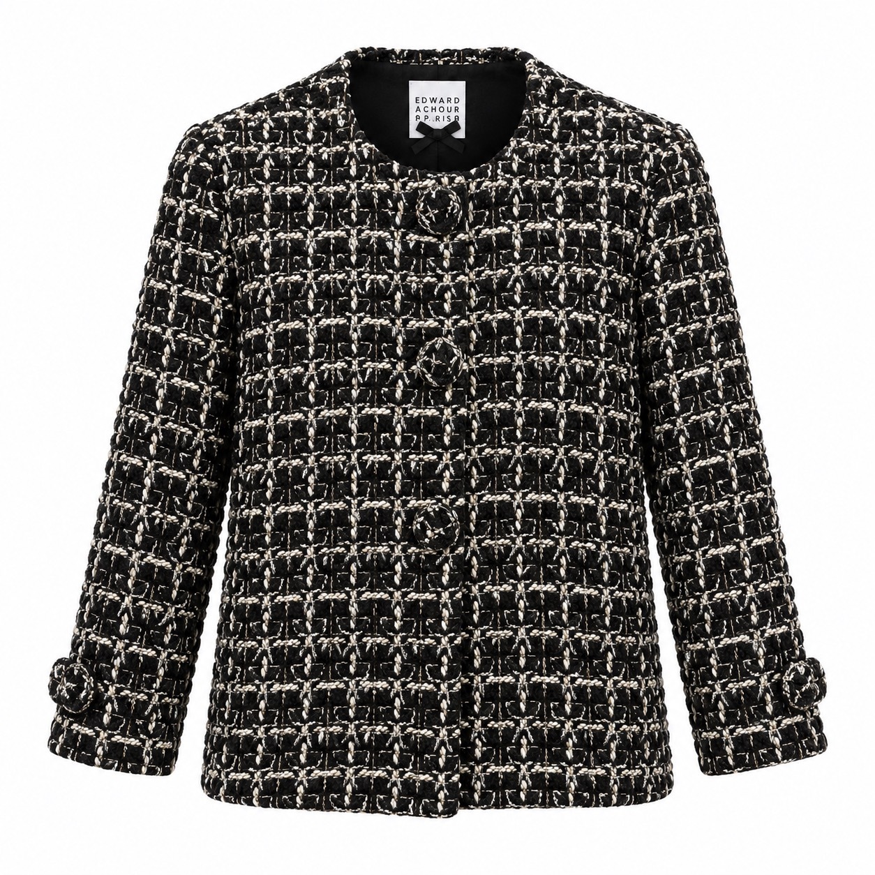 1EA1010-007 [EDWARD ACHOUR] Classic Coat Black #110203/1115/05 (EU)