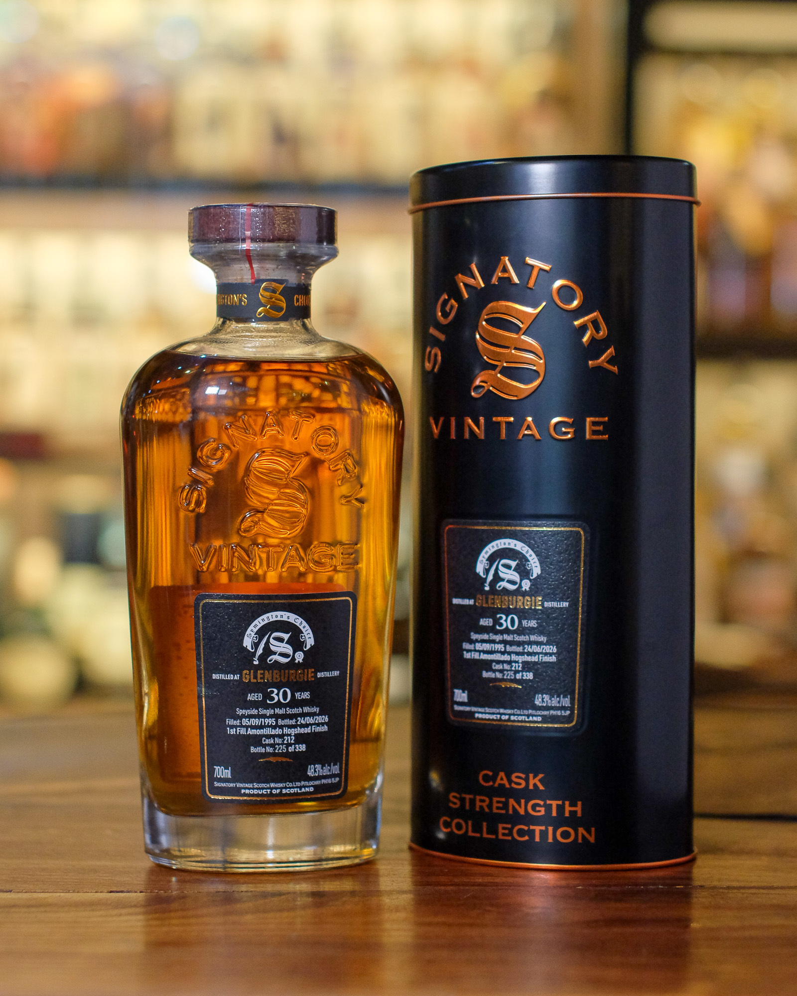 Glenburgie 1995/2026 30YO 1st Fill Amontillado Hogshead Finish #212 48.3% Signatory Vintage - Symington's Choice