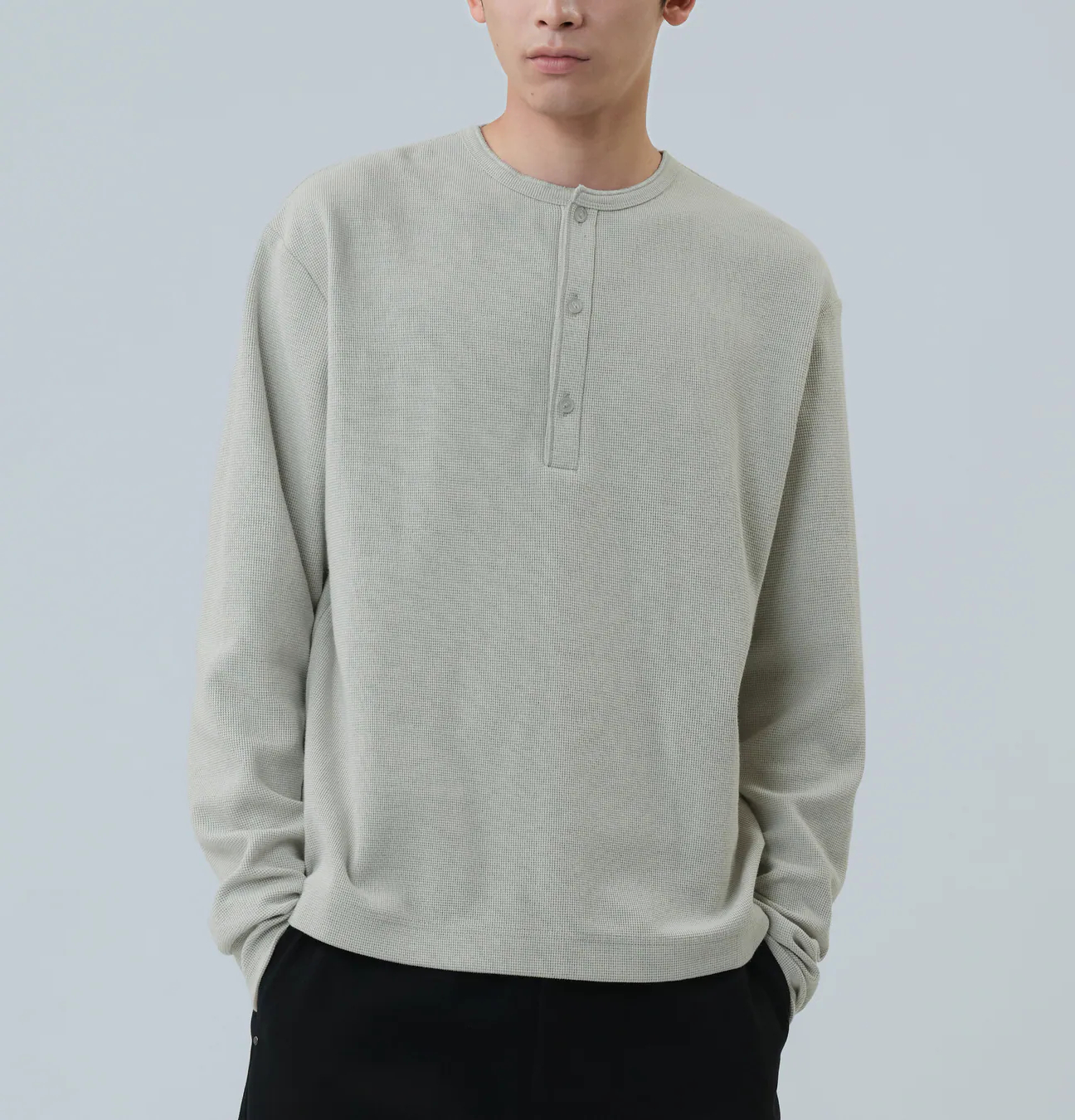 MELSIGN｜MEL. Henley L/S Tee (L-Gary)