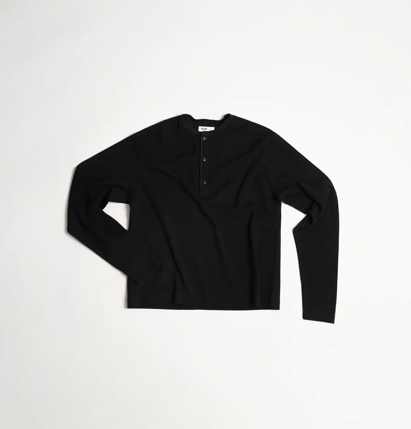 MELSIGN｜MEL. Henley L/S Tee (Black)