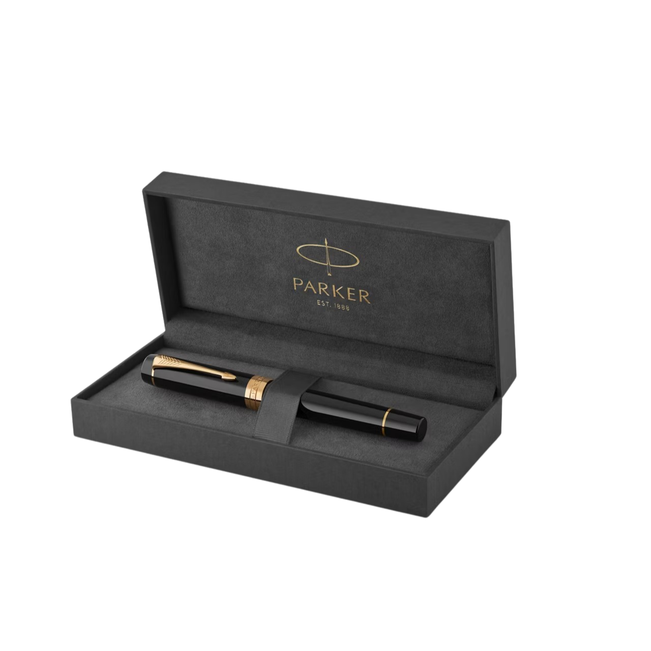 Parker Duofold 世紀墨水筆經典黑金夾18K金尖免費刻字| buyfriendly