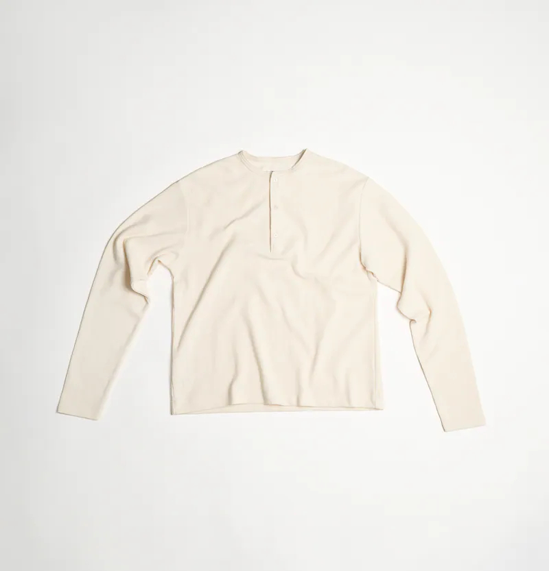 MELSIGN｜MEL. Henley L/S Tee (Ivory)