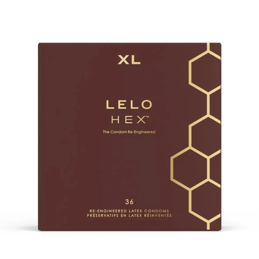 LELO HEX Respect XL 加大 58mm 貼身防滑 乳膠安全套 36片裝
