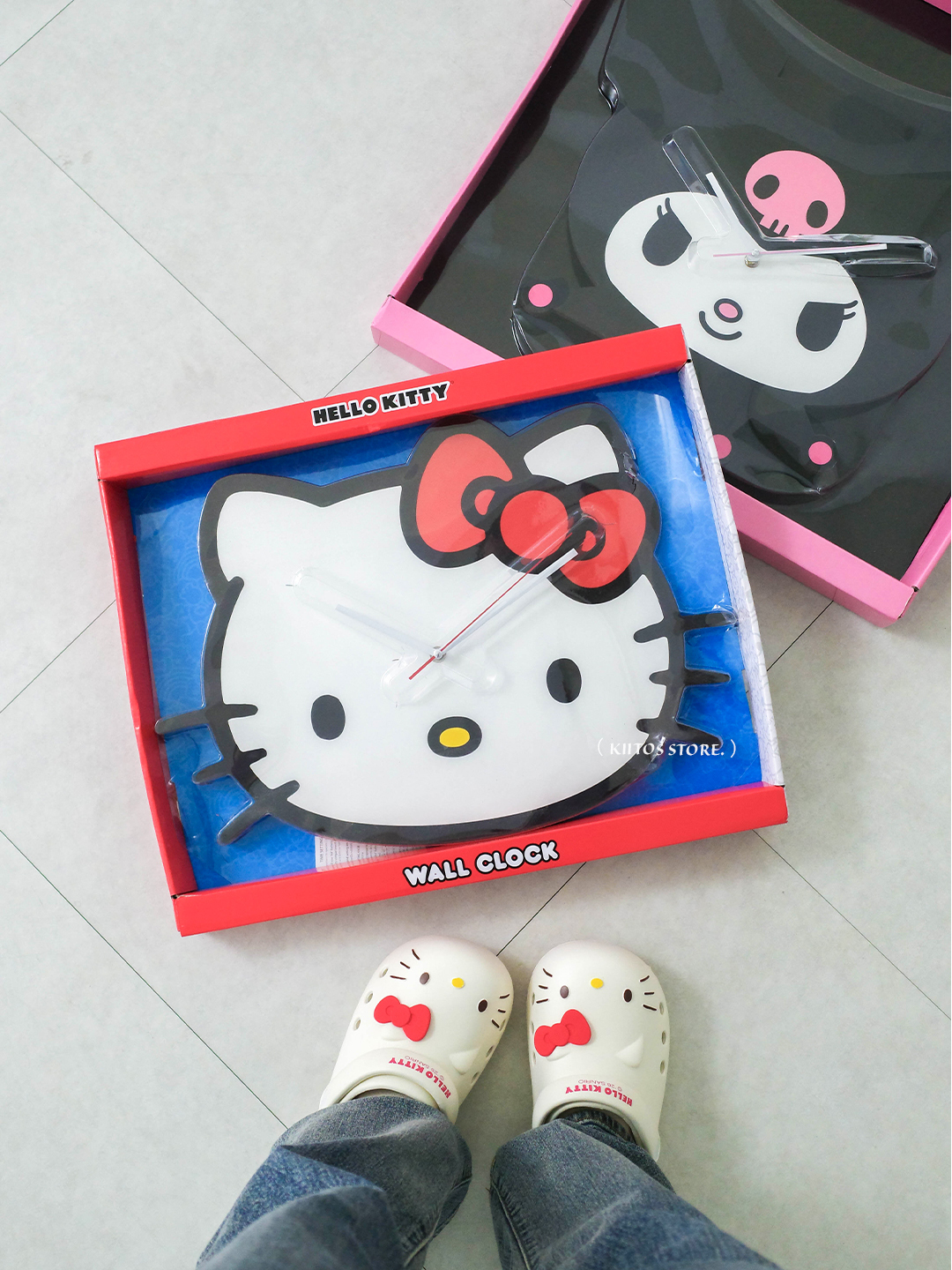 【預購】國外限定 Sanrio 三麗鷗 Hello Kitty 凱蒂貓 Kuromi 酷洛米 Wall Clock 頭像 壓克力 掛鐘 大頭時鐘