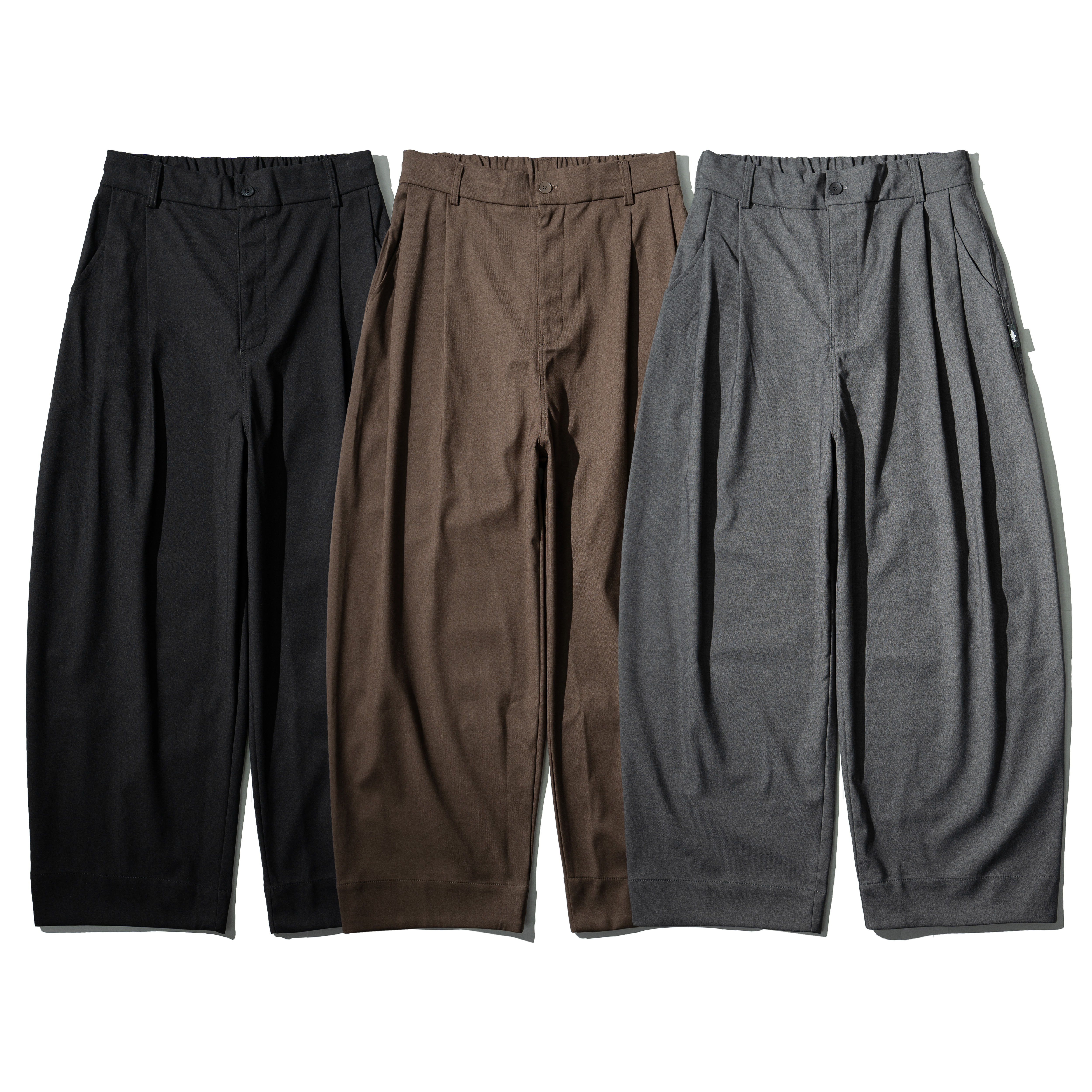 AGILITY Pleated Curved Pants 褶線 彎刀 西裝長褲 [AC18]