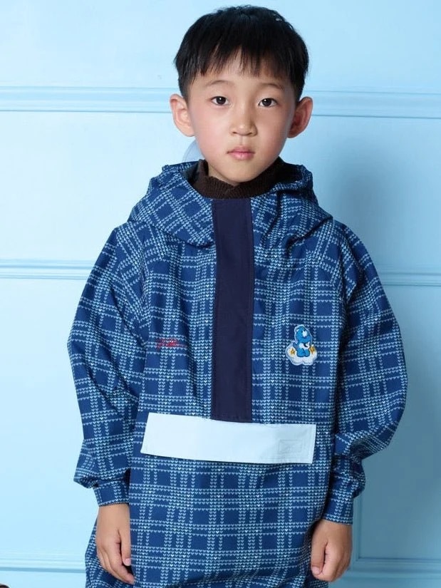 1FT1007-274 [FLOTTE] Gabrielito Bisounours Kids Teddy Bear Poncho Indigo #26411 (EU)