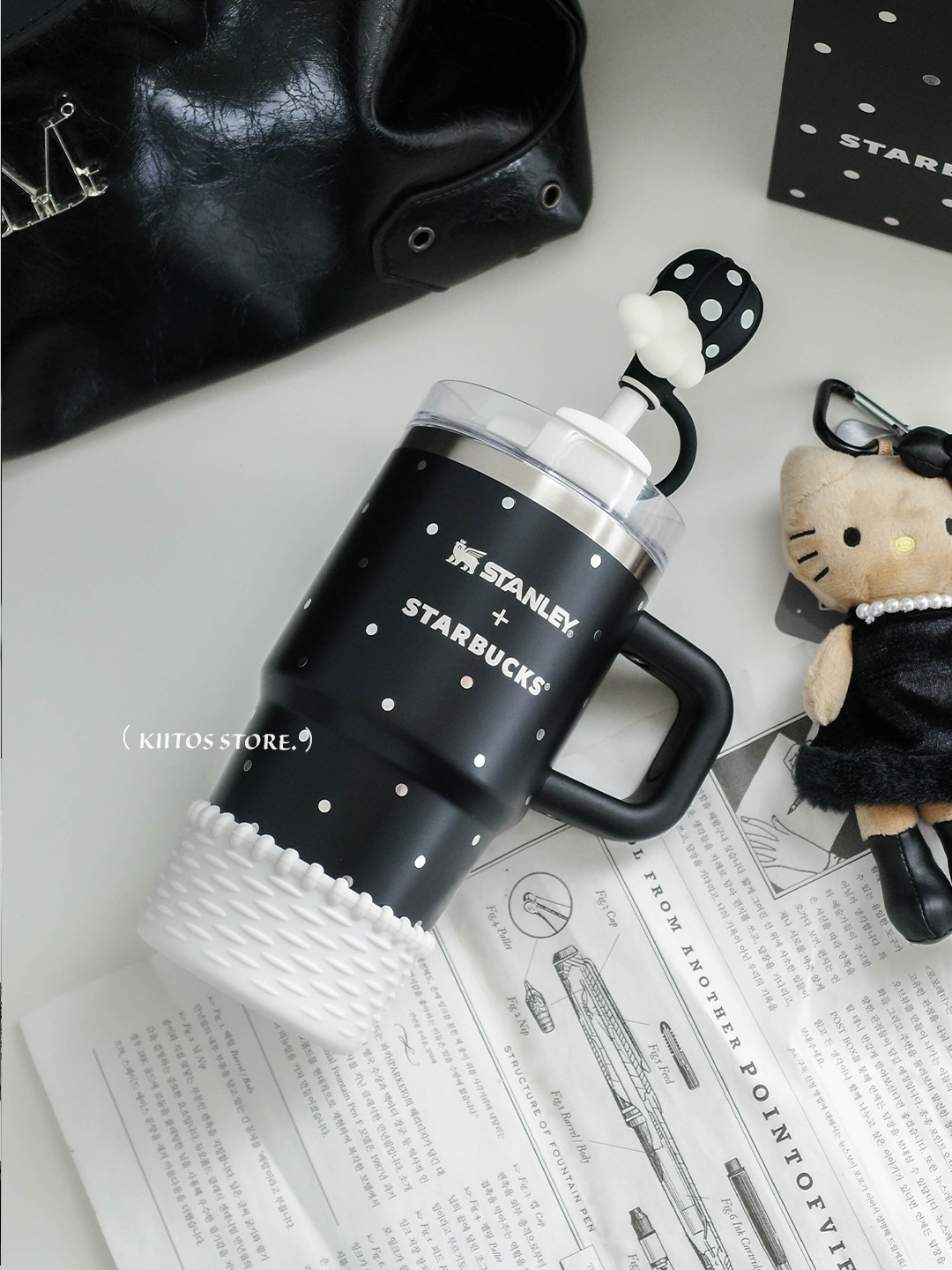【預購】國外限定 Starbucks x Stanley 聯名 波點漫境系列 黑白波點 水壺 吸管 保溫杯 591ml