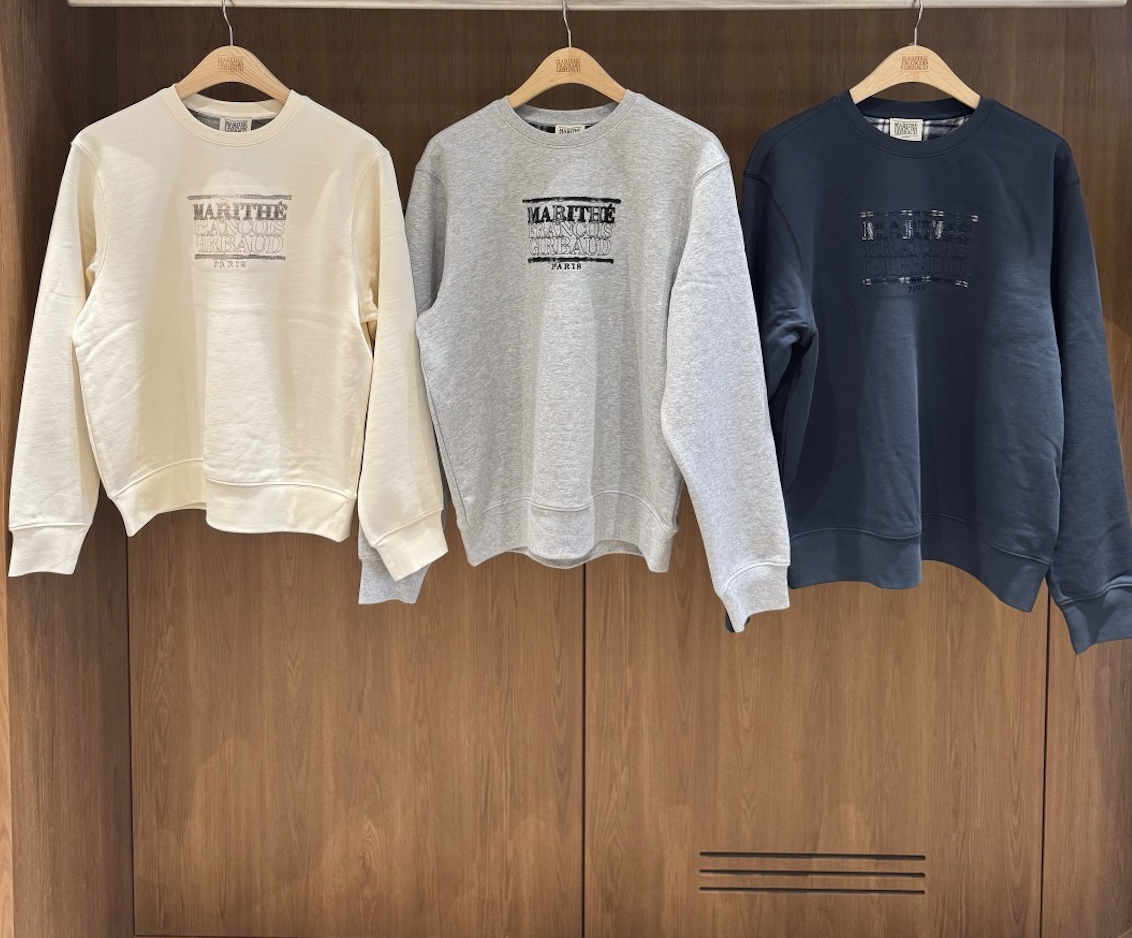 香港$700!!連線入code再減😱!! MARITHE FRANCOIS GIRBAUD (MFG)｜MFG46FSW213 CLASSIC LOGO CHECK APPLIQUE SWEATSHIRT [3 colors]  M450