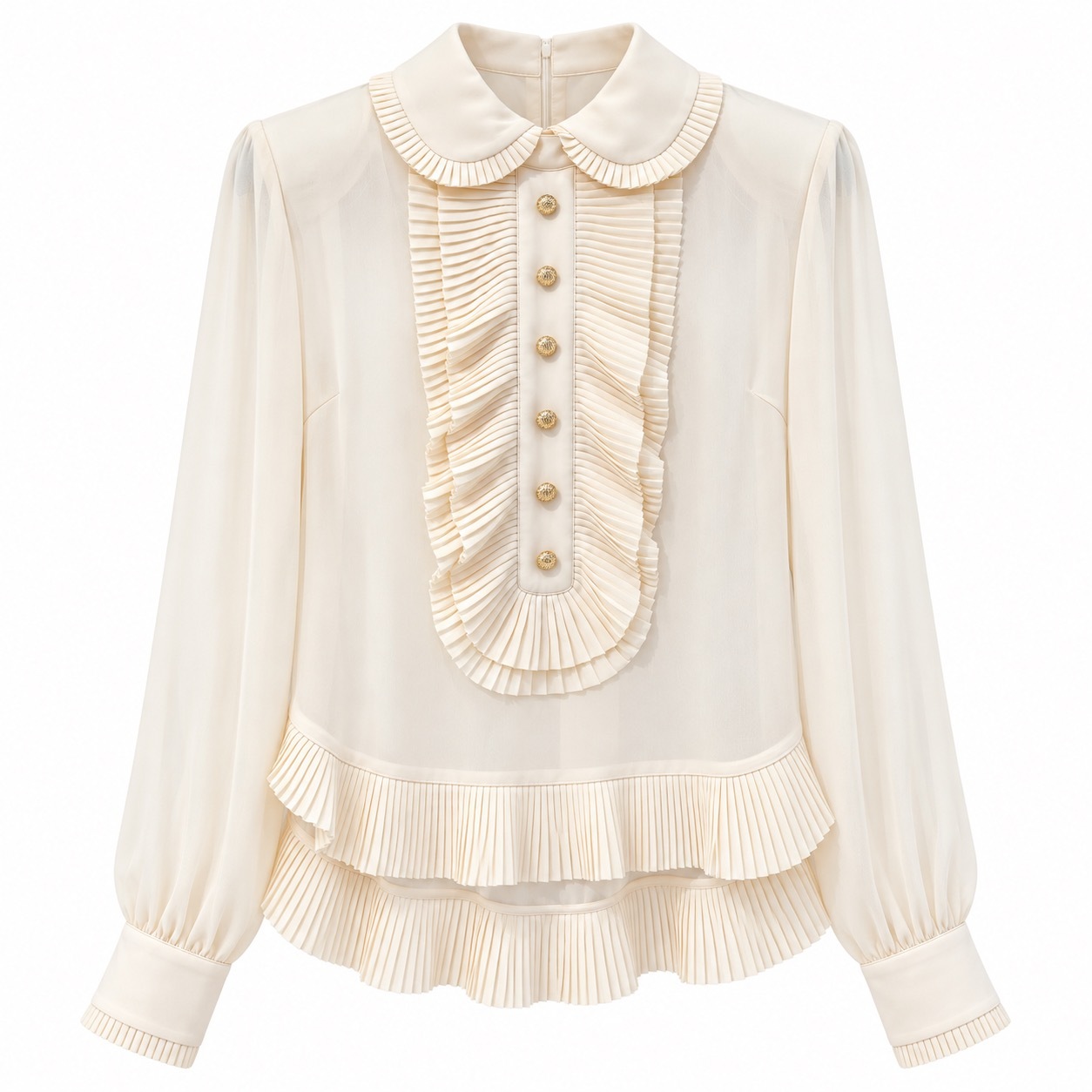 1EA1010-054 [EDWARD ACHOUR] Women Blouse Beige #110628/1146/03 (EU)