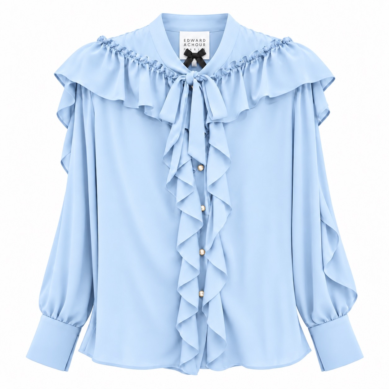 1EA1010-175 [EDWARD ACHOUR] Women Blouse Blue Lac #110635/1144/104 (EU)