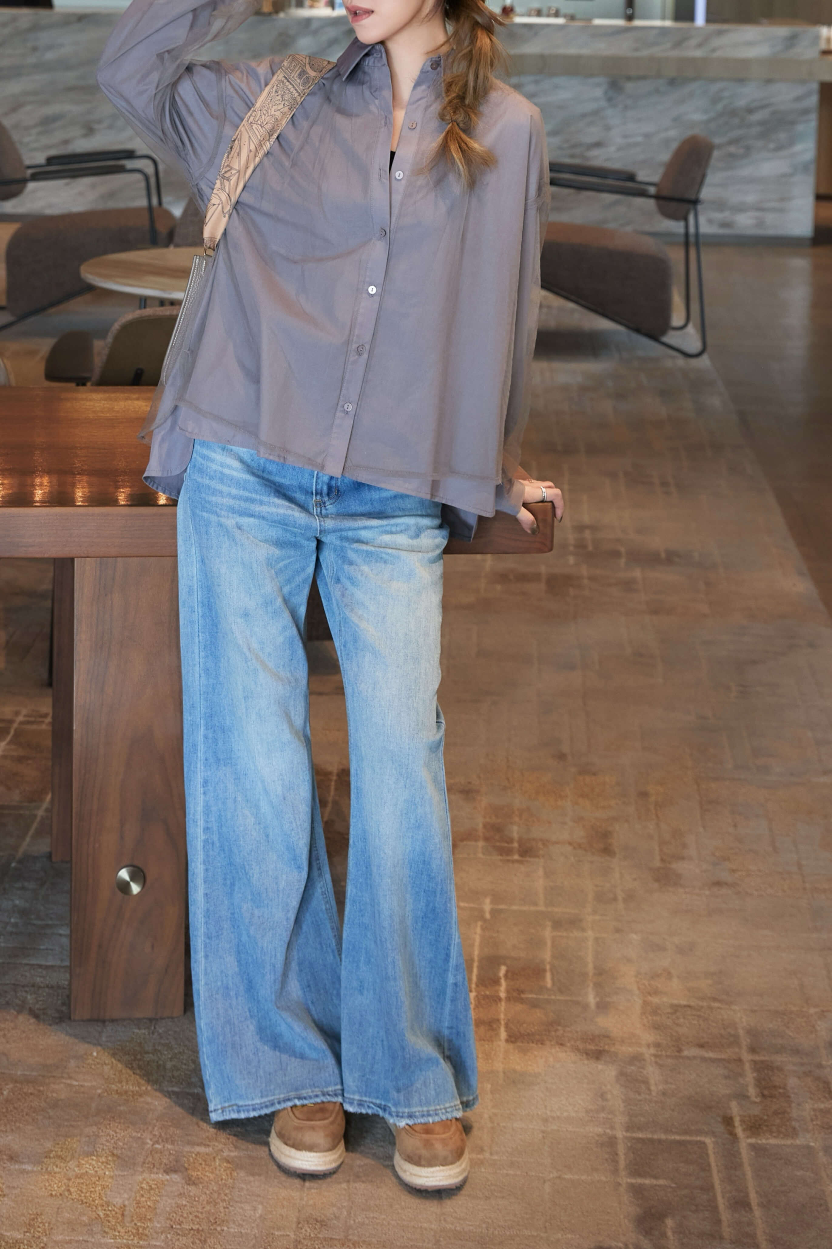 High-Rise Extra Long Flared Jeans_JE2610L25