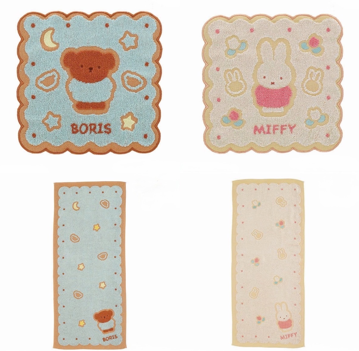 【最新發售】JP Miffy x Boris 烤餅乾系列刺繡毛巾 4550 TK261007
