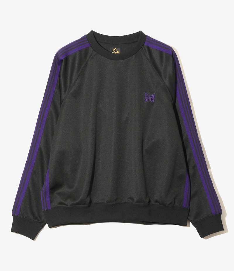 Needles - TY350 Needles Track Crew Neck Shirt - Poly Smooth - C-Black