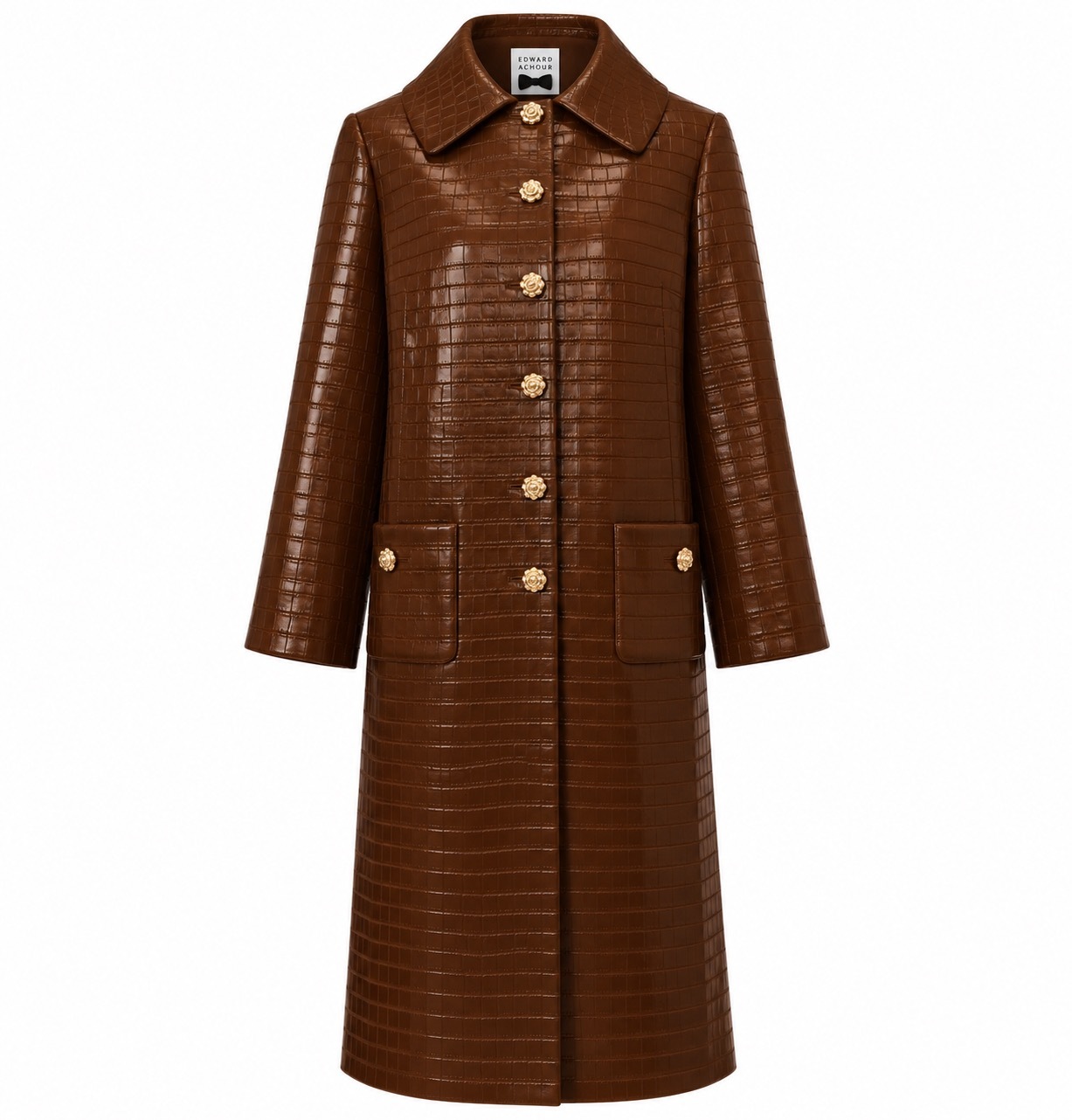 1EA1010-119 [EDWARD ACHOUR] Classic Coat Tabac #110213/1103/102 (EU)