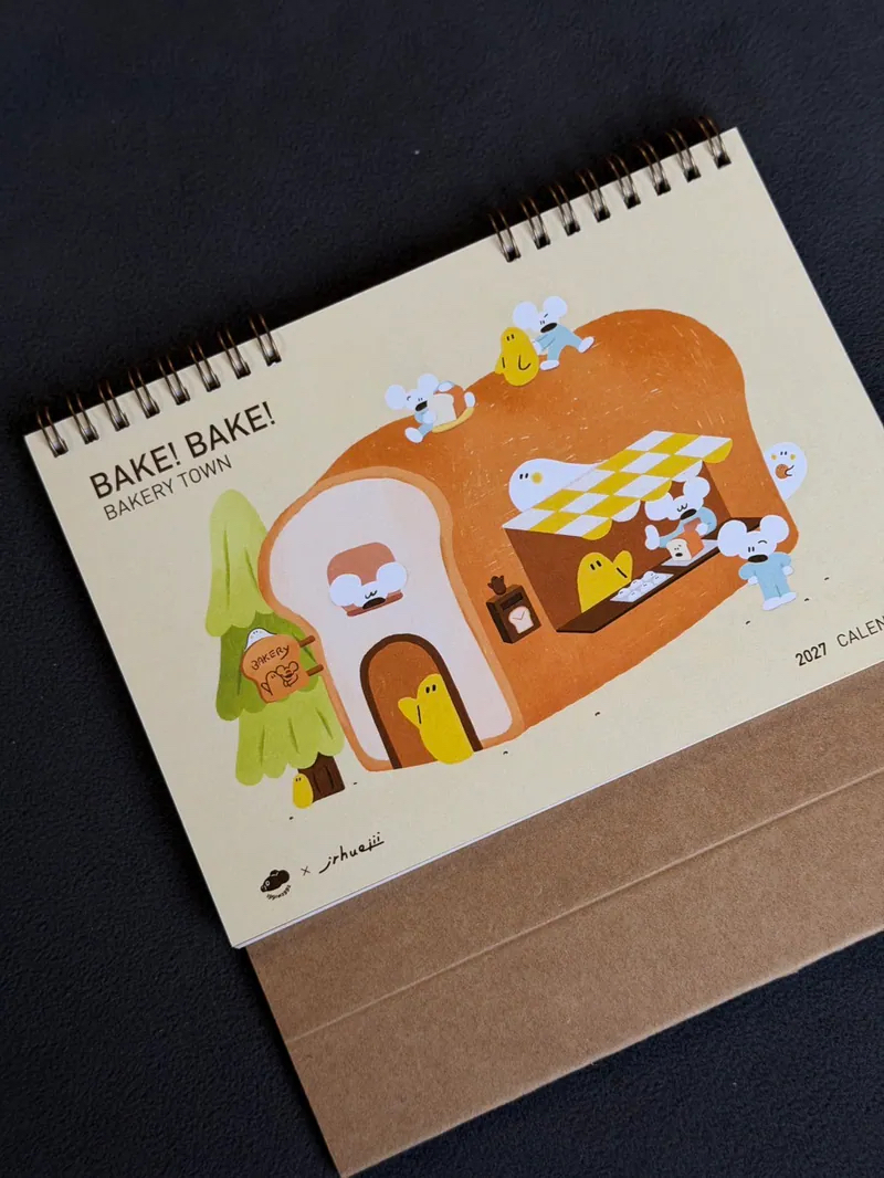 2027 小老鼠桌曆 BAKE! BAKE! BAKERY TOWN ｜1991w2992