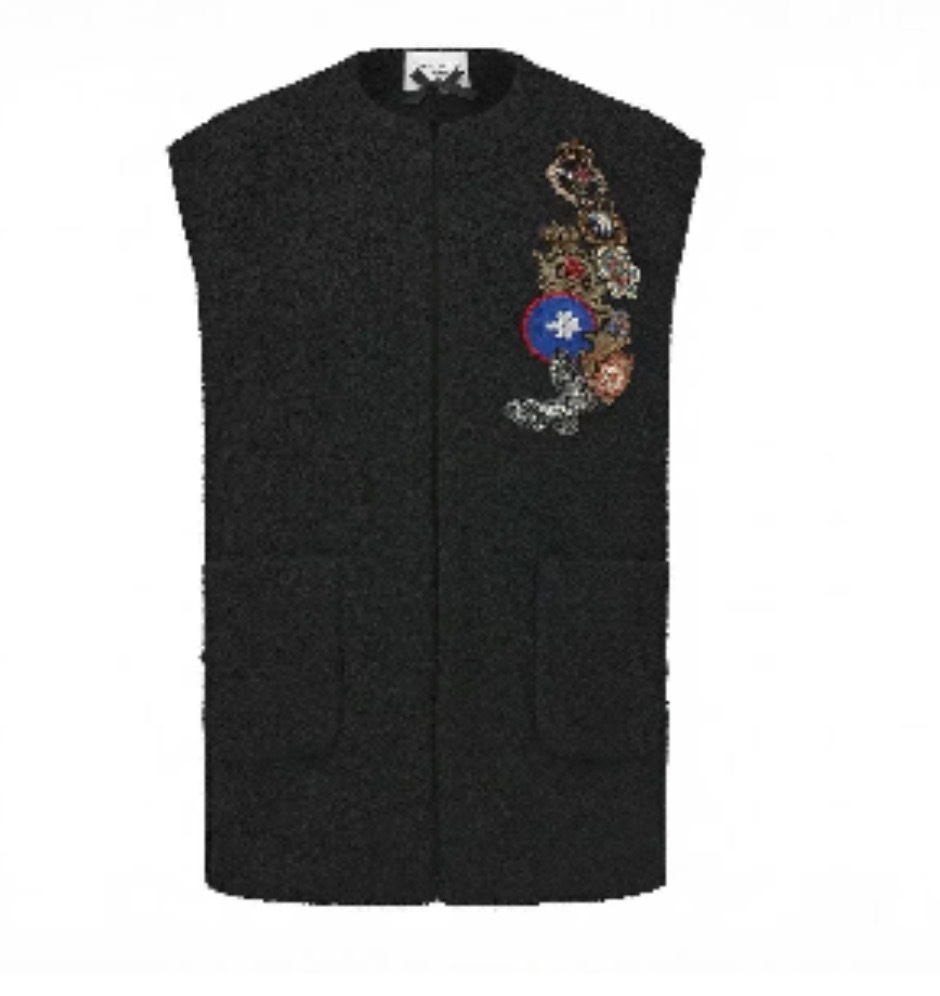 1EA1010-134 [EDWARD ACHOUR] Women Vest Black #110302/1106/05 (EU)