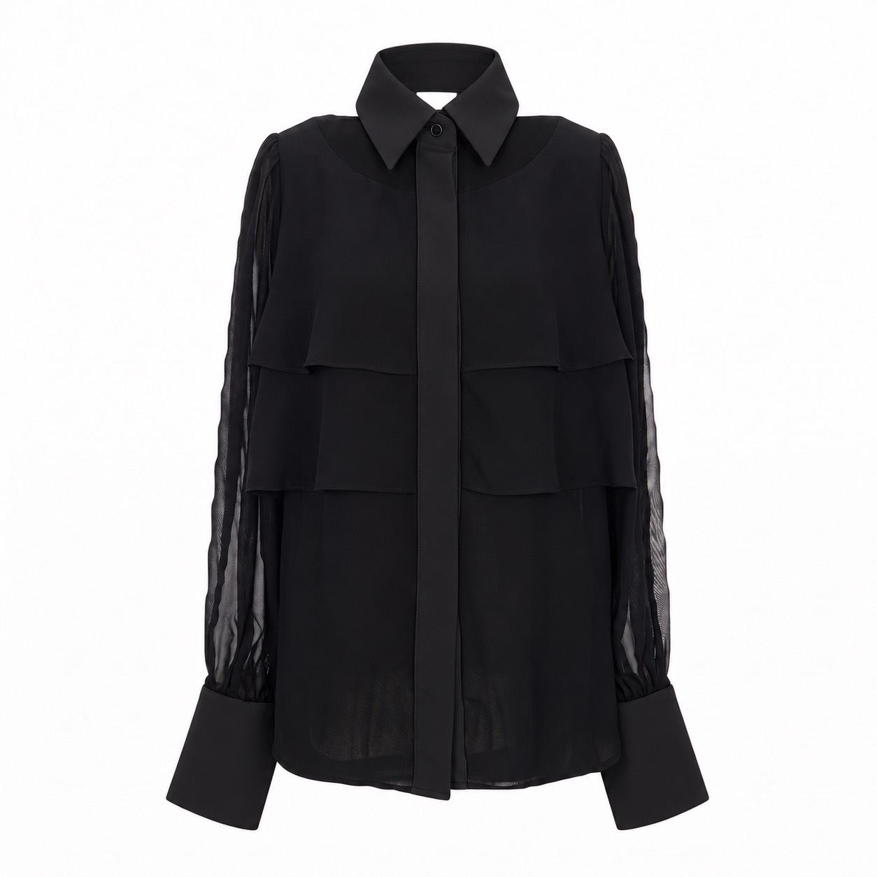1EA1010-162 [EDWARD ACHOUR] Women Blouse Black/Black #110622/1146/128 (EU)