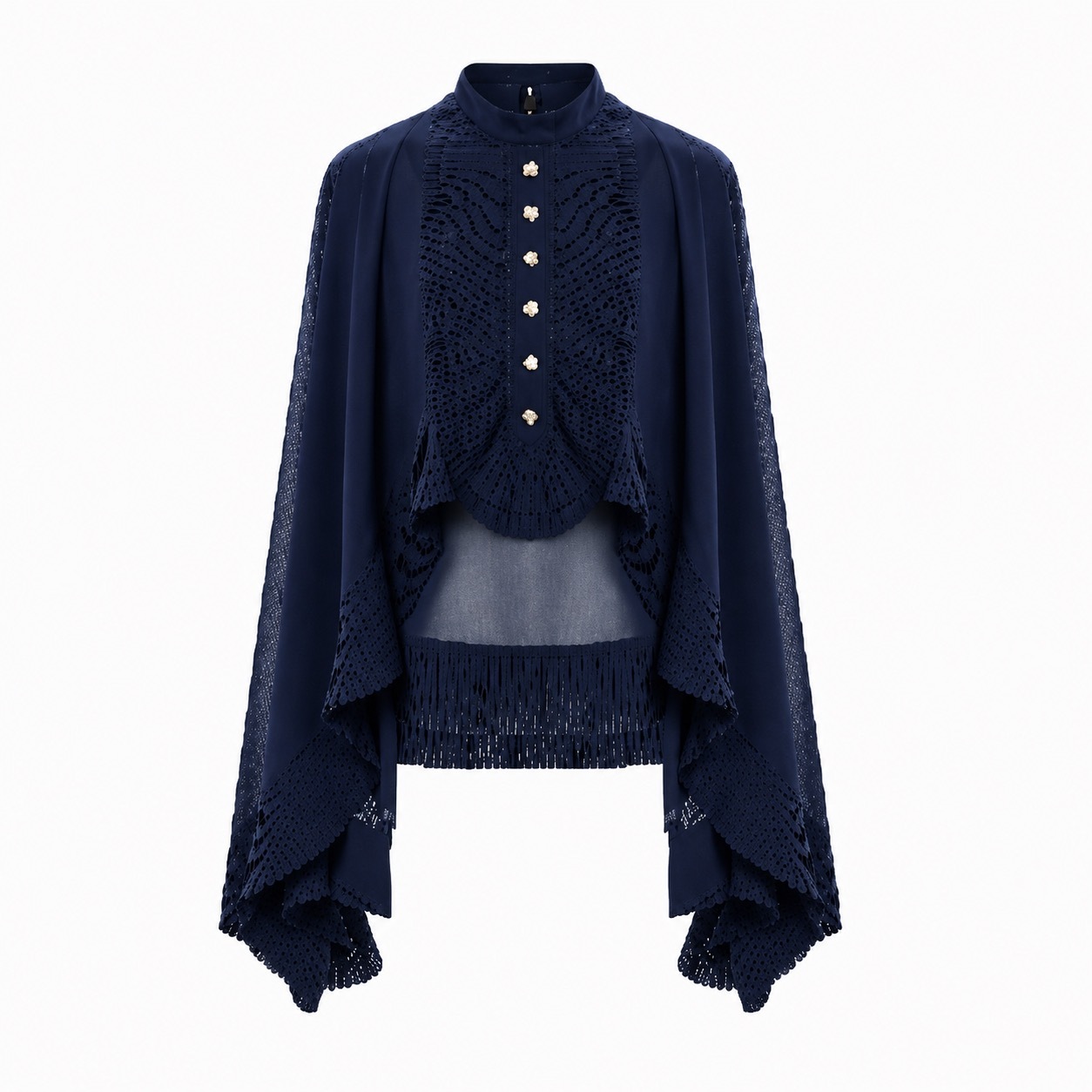1EA1010-169 [EDWARD ACHOUR] Women Blouse Navy #110628/1146/15 (EU)