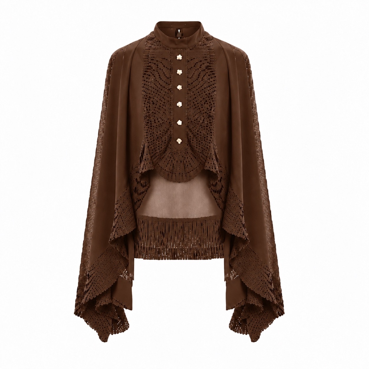 1EA1010-170 [EDWARD ACHOUR] Women Blouse Brown #110628/1146/57 (EU)