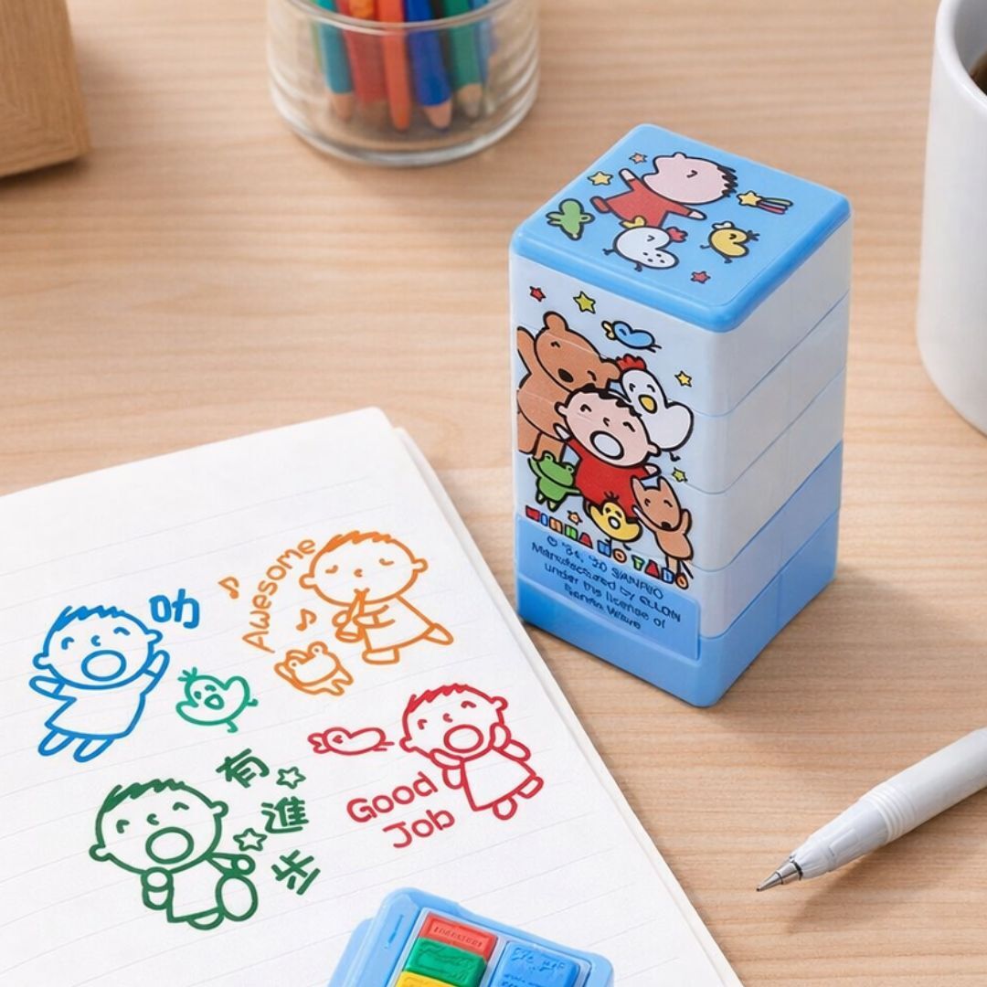 大口仔 Sanrio 4合1原子印 文具公仔印章