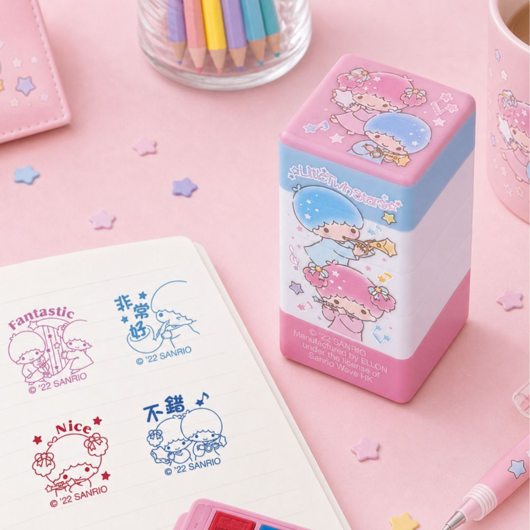 雙星仙子 Sanrio 4合1原子印 文具公仔印章