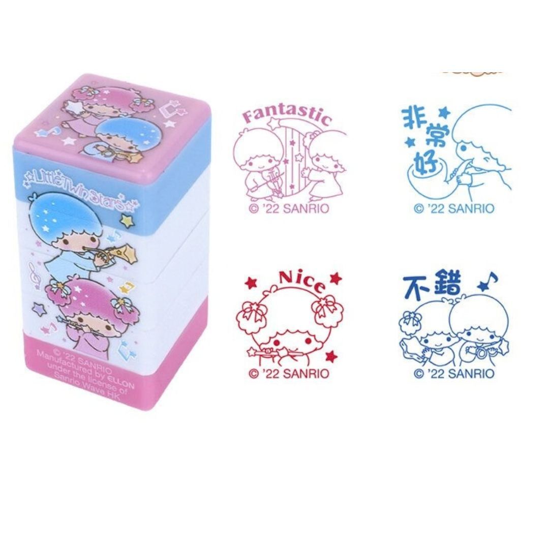 雙星仙子 Sanrio 4合1原子印 文具公仔印章