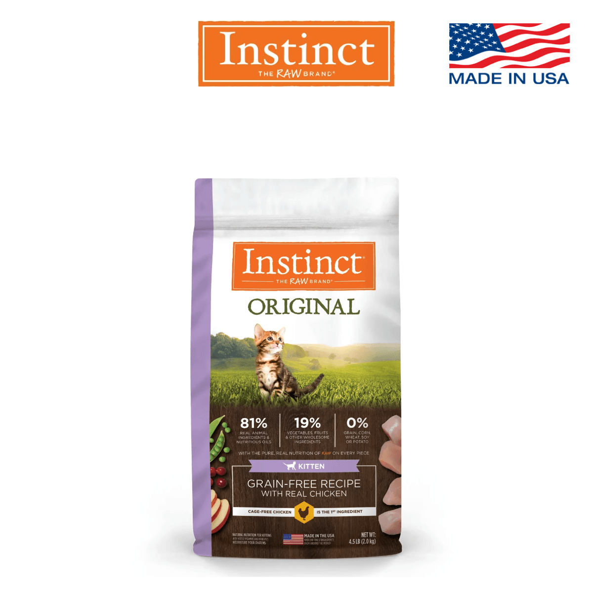 【免費試食】Instinct 無穀物貓糧 (幼貓) 雞肉