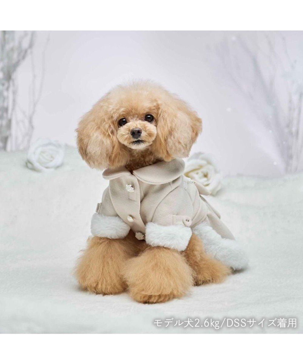 【Pet Paradise】chérir couture Back Ribbon Coat - Beige <614-66306>