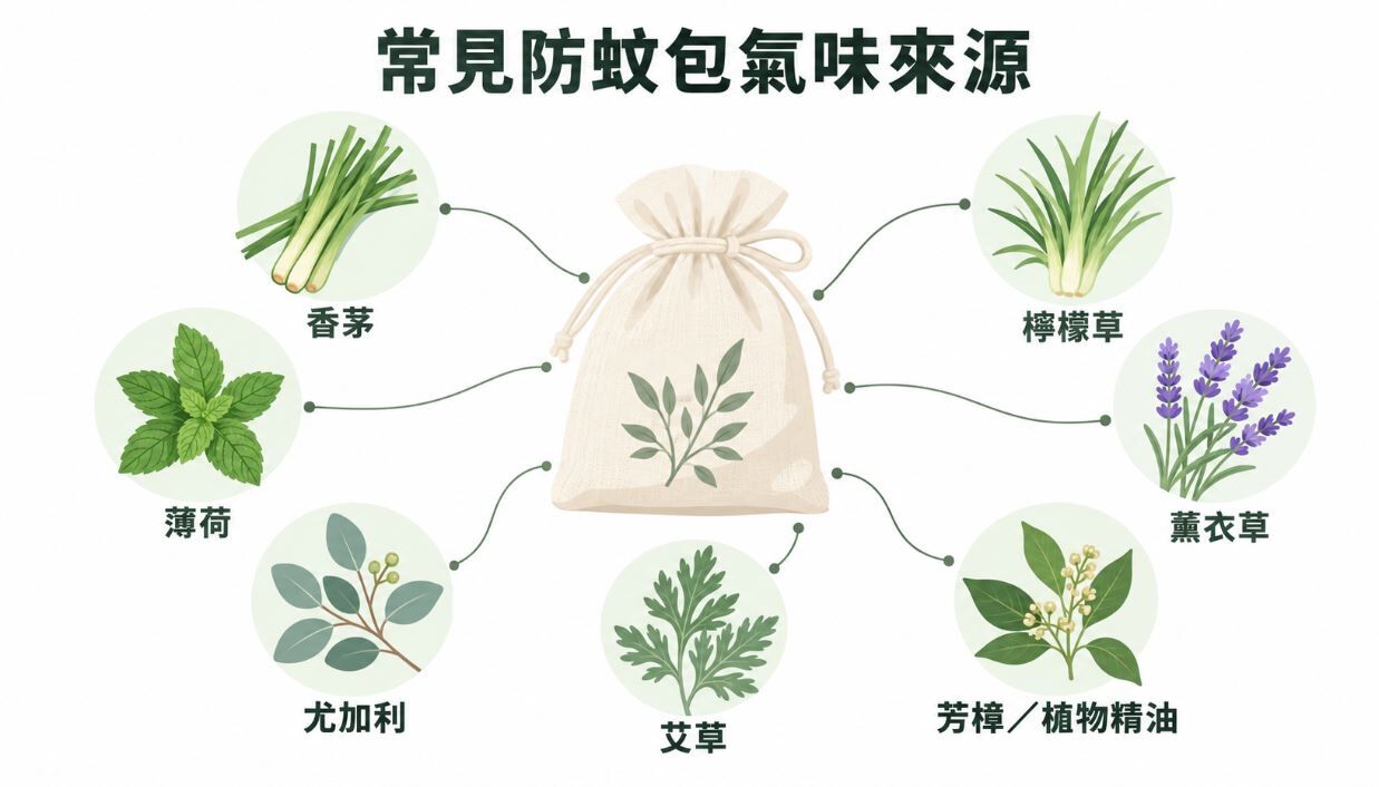 常見防蚊包氣味來源：7大天然植物與精油成分解析