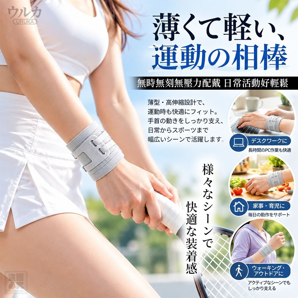 WSBB13007  日本ウルカ-輕固支撐防護腕帶（12月上旬）