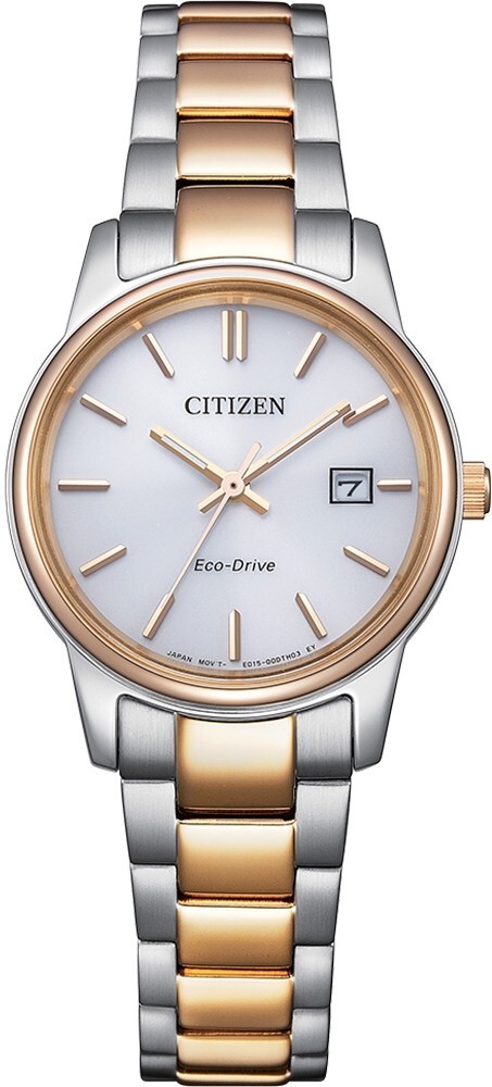萬年鐘錶 - Citizen 星辰錶 經典光動能女錶 EW2746-53A 錶徑27.5MM