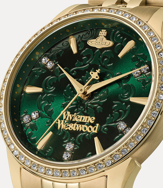 VV327GRGD Vivienne Westwood 32mm 綠色 碎花 不鏽鋼 女裝 手錶 (香港行貨)