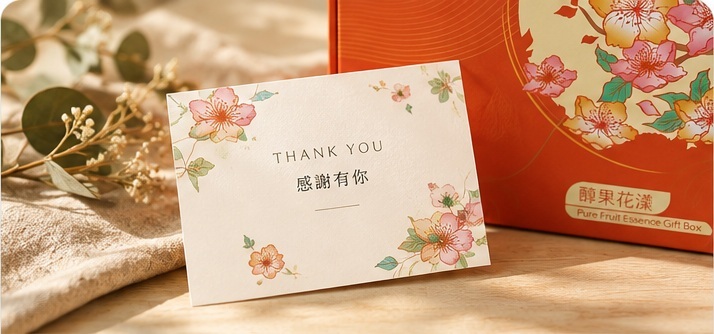 客製祝福小卡 AI 情境示意