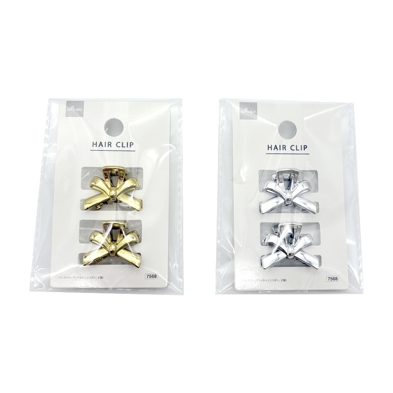 鯊魚夾/金屬迷你蝴蝶結 2入
