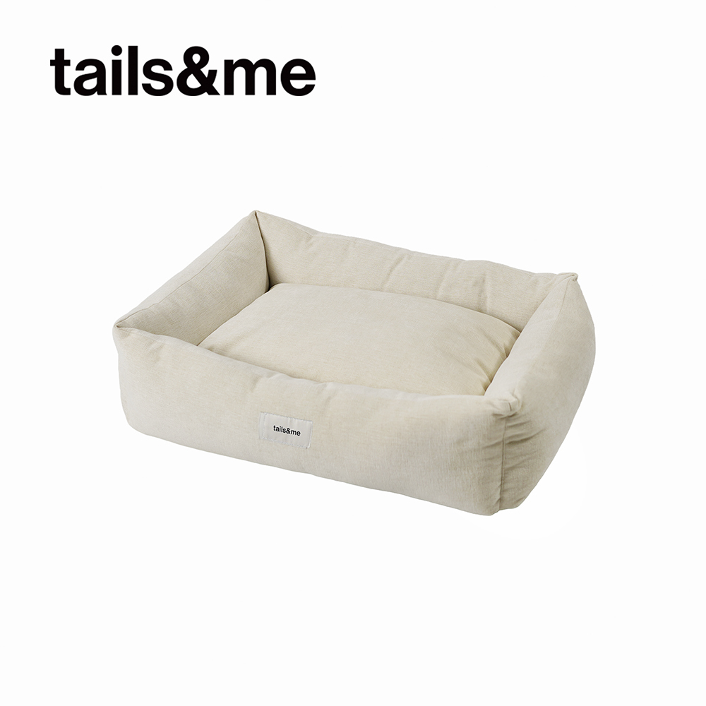tails&me 尾巴與我｜寵物親膚方形床 (藍色/米色)